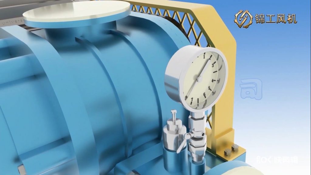 安裝羅茨風機安全閥與壓力表